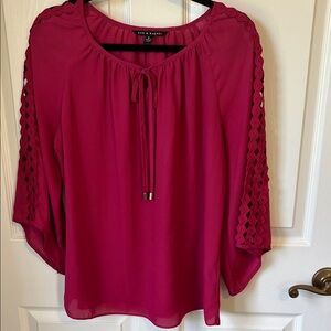 Zac & Rachel Women's Fuchsia/Cranberry Blouse
